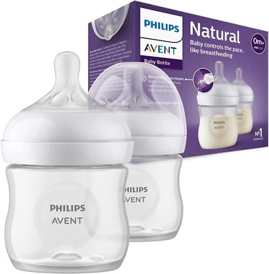 Philips Avent Natural Response Baby Bottle 1+ Months 2 x 125ml(Model SCY900/02)