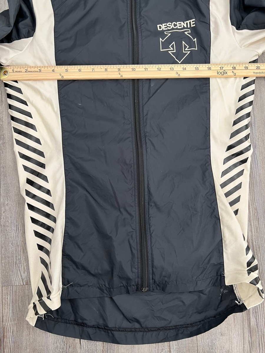 DESCENTE MADE IN JAPAN MENS LIGHT WT JACKET NYLON BLACK AND DESCENTE MADE IN JAPAN MENS LIGHT WT JACKET NYLON BLACK AND