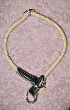 Braided Round Martingale Small Dog Collar Training Collar w/ Slidable Stop Ring