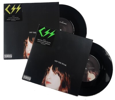 CSS 7'' x 2 Off The Hook VINYL Set Part 1 & 2 Meeting Paris Hilton UNPLAYED