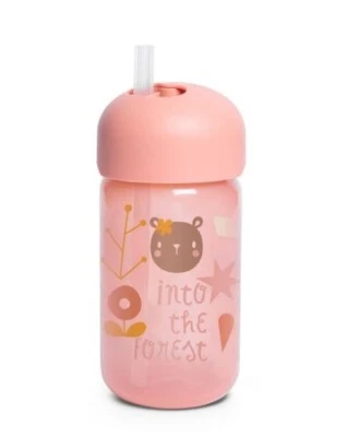 Suavinex Baby Training Cup Becher,flexiblem Trinkhalm, Anti-Tropf-System 340ml
