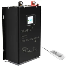 4000W Pure Sine Wave Inverter Split Phase 24V to 120V 240V  Solar Motor Remote