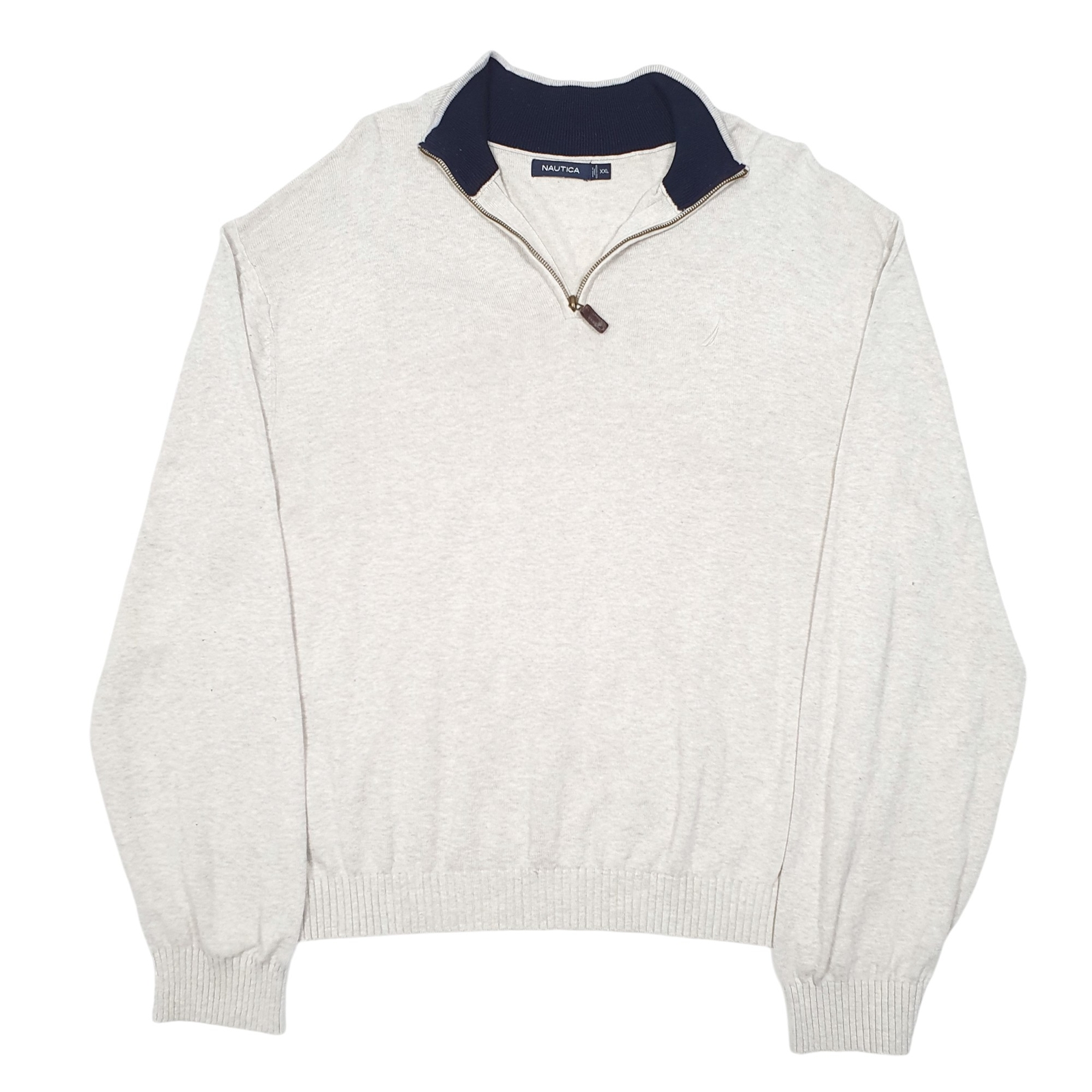 NAUTICA 1/4 Quarter Zip Knit Jumper Sweatshirt Mens XXL