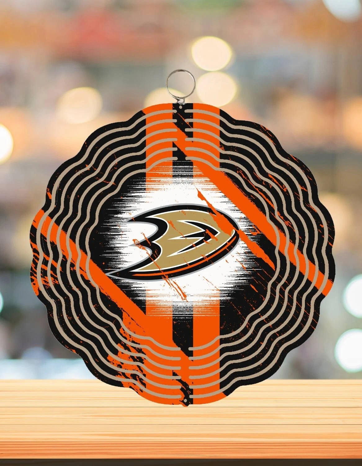 Anaheim Ducks Inspired Round Wind Spinner