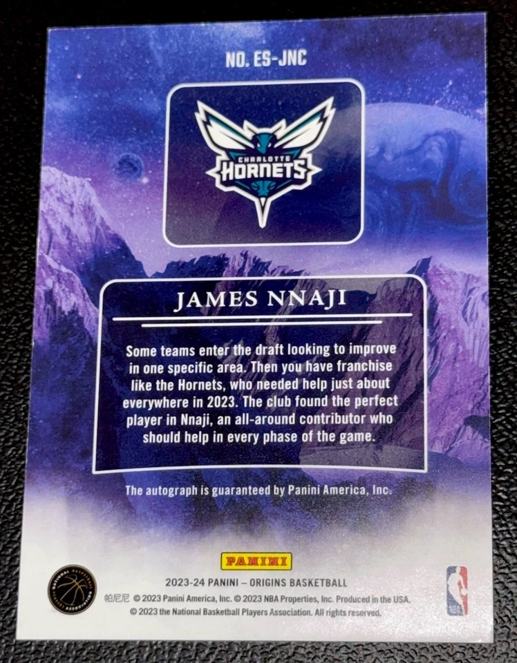 James Nnaji 2023 Panini Origins Purple Auto RC /18! Elevation Signatures #18/18! - Image 2 of 2