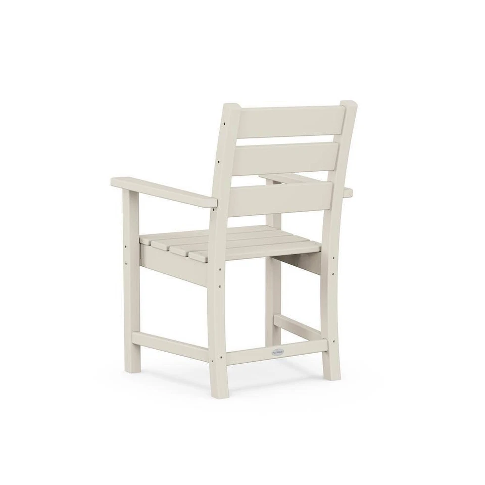 Cadeira de braço de jantar Grant Park areia ao ar livre plástico, (pacote com 2) - Imagem 3 de 4