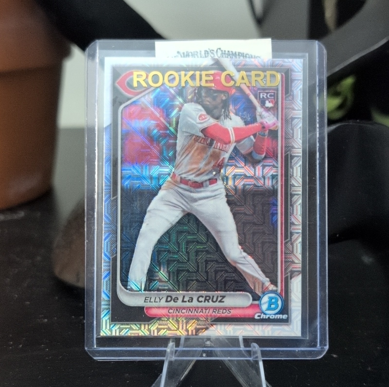 2024 TOPPS BOWMAN CHROME ELLY DE LA CRUZ MOJO REFRACTOR ROOKIE REDS #42