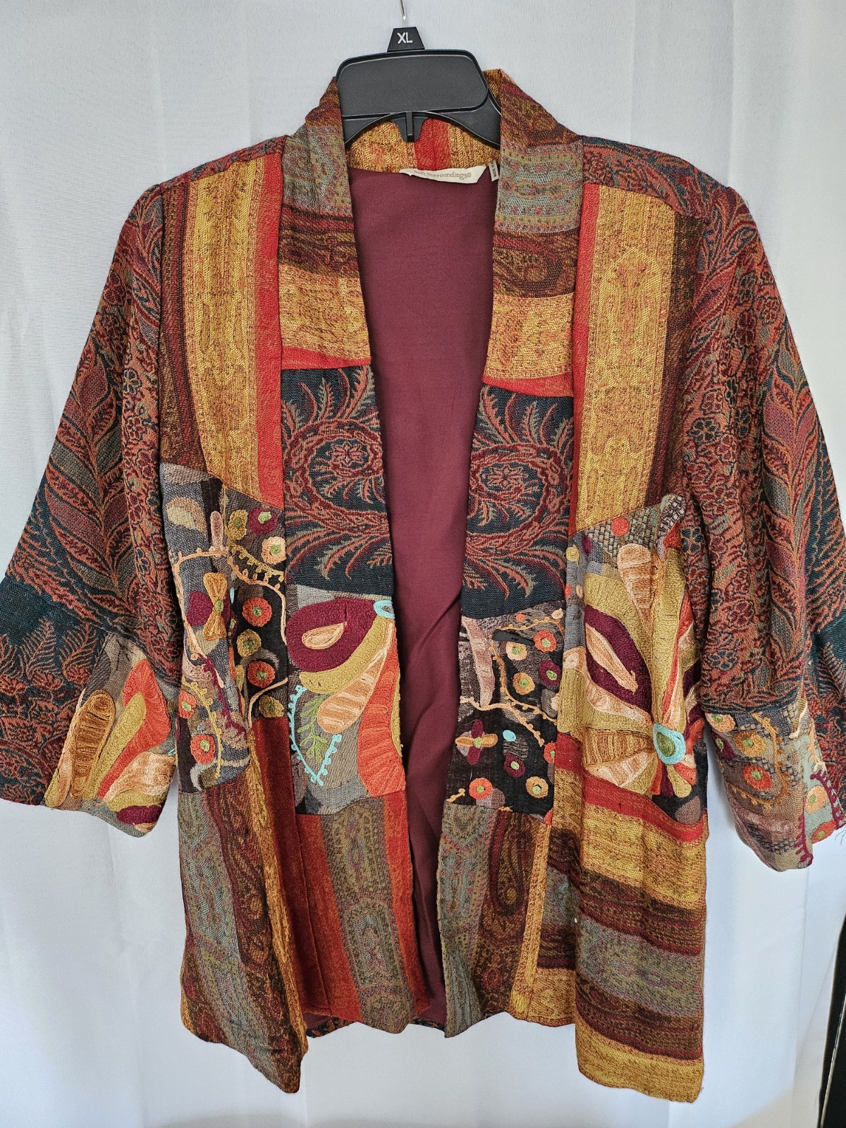 Soft Surroundings Embroidered Patchwork Tapestry … - image 2