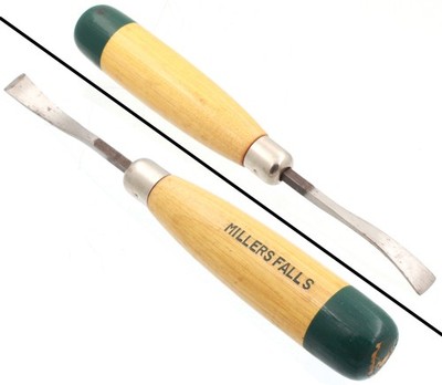 Founder's Grade 3/8'' Curved Chisel (B)- Millers Falls Set No. 106 - mjdtoolparts
