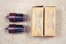 2, NEW, Tung Sol USA, 6SU7GTY, black, round plates, military, match pr#4, 6SL7GT