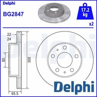 2X Bremsscheibe Delphi BG2847 2 Bremsscheiben Vorderachse Vorne