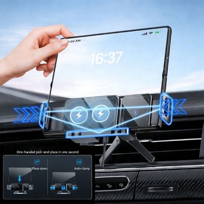 Strong Wireless Energy Car Mount For Foldable And Large Screen Devices