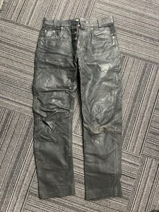 Men's Black Leather Pants TSCHUL Size 28x30