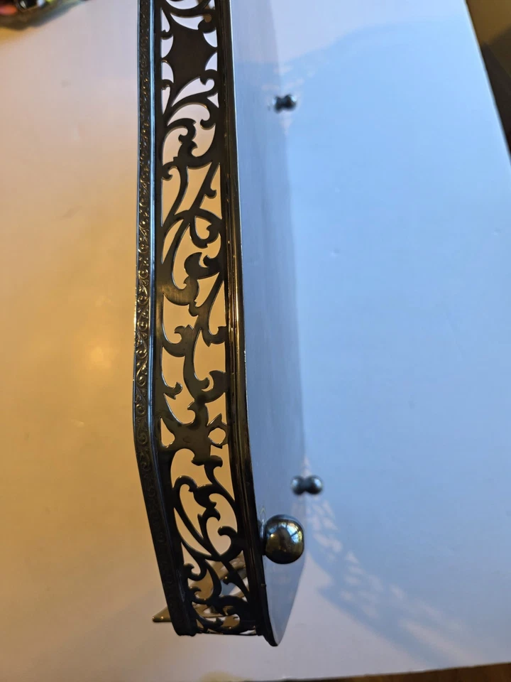 24inch Silver Tray Inscribed Silver Serving Tray - Image 3 of 4