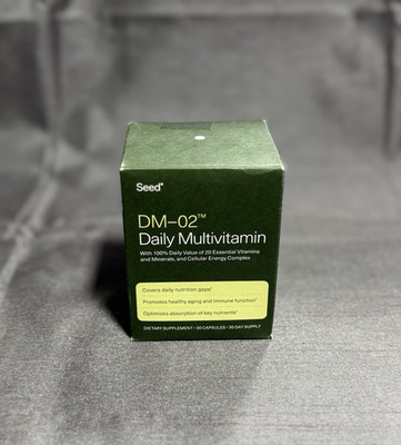 Seed DM-02 Daily Multivitamin 30 Caps Exp 06/27 New/ Sealed!