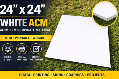 #ad 24” x 24” White ACM Sheet – Aluminum Composite Material Metal Sheet 24 in Width $25.00