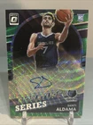 2021-22 Panini Donruss Optic Signature Series Santi Aldama Green Wave Auto