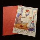 Vintage Dan Reynolds Pepsi Coca Cola Coke The Real Thing Birthday Greeting Card