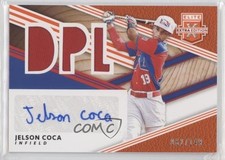 2020 Elite Extra Edition DPL Material Signatures Orange Jelson Coca Auto 0e2x