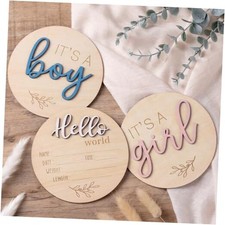 Gender Reveal Sign for Baby Birth: 3Pcs It's A Boy Girl  Hello World