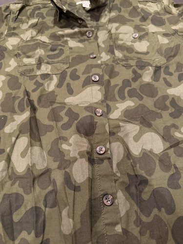 Cherokee shirt kids XL (16) green camo long-sleeve button-up - Picture 6 of 12