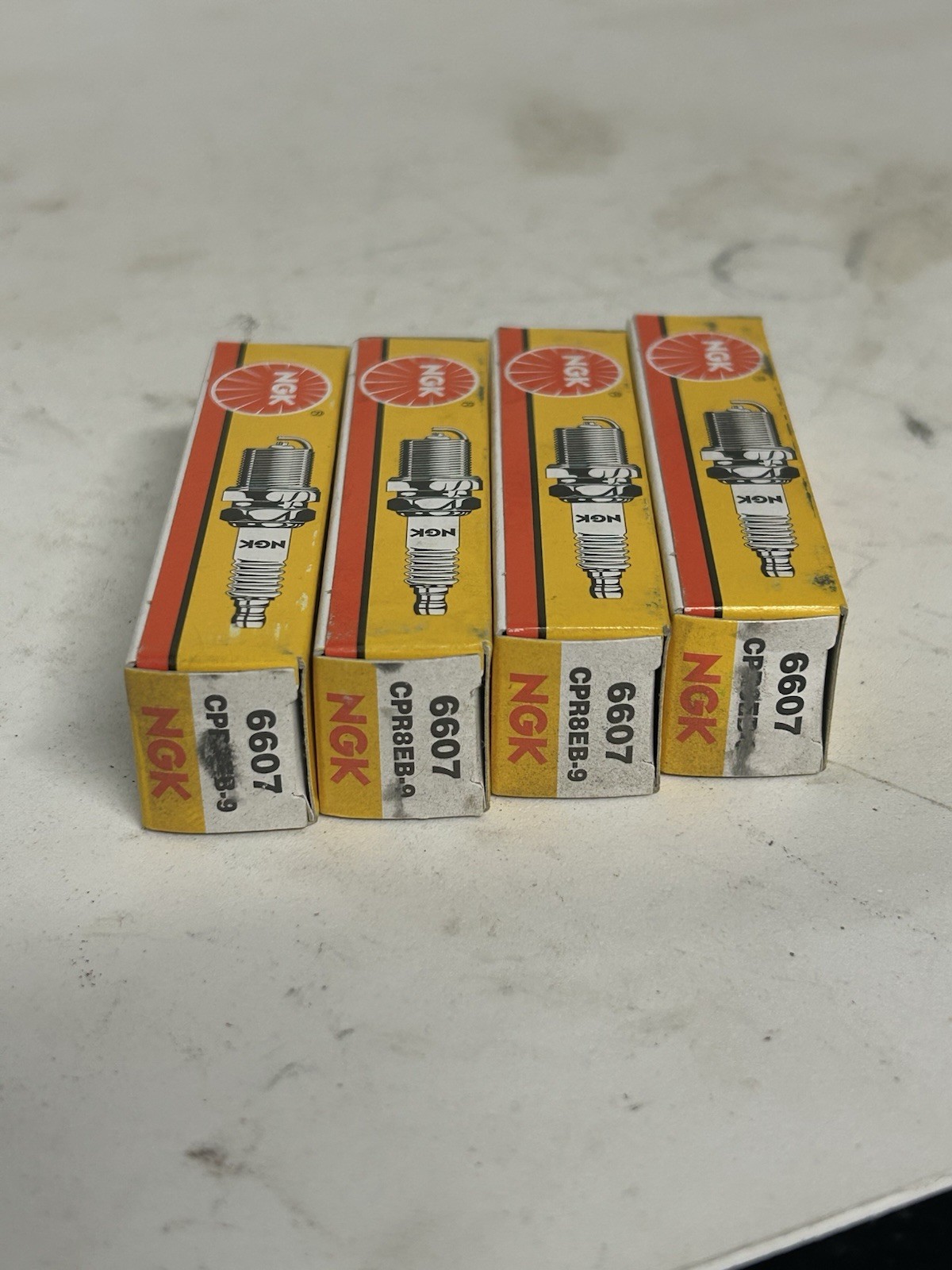 4pcs NGK 6607 Standard CPR8EB-9 Motorcycle Spark Plug Tune Up Kit Set kf