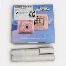 Gofunly Instant Print Camera for Kids, 1080P HD Digital Video W/ 6 Extra Roles