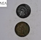 1865+1883 Indian Head Penny Cent Set/Lot ~ XF/AU ~ 2 Coins ~ ZIL26