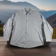 Brooks Brothers Regent fit Blue Pinpoint Oxford Dress Shirt 16.5-35 Office