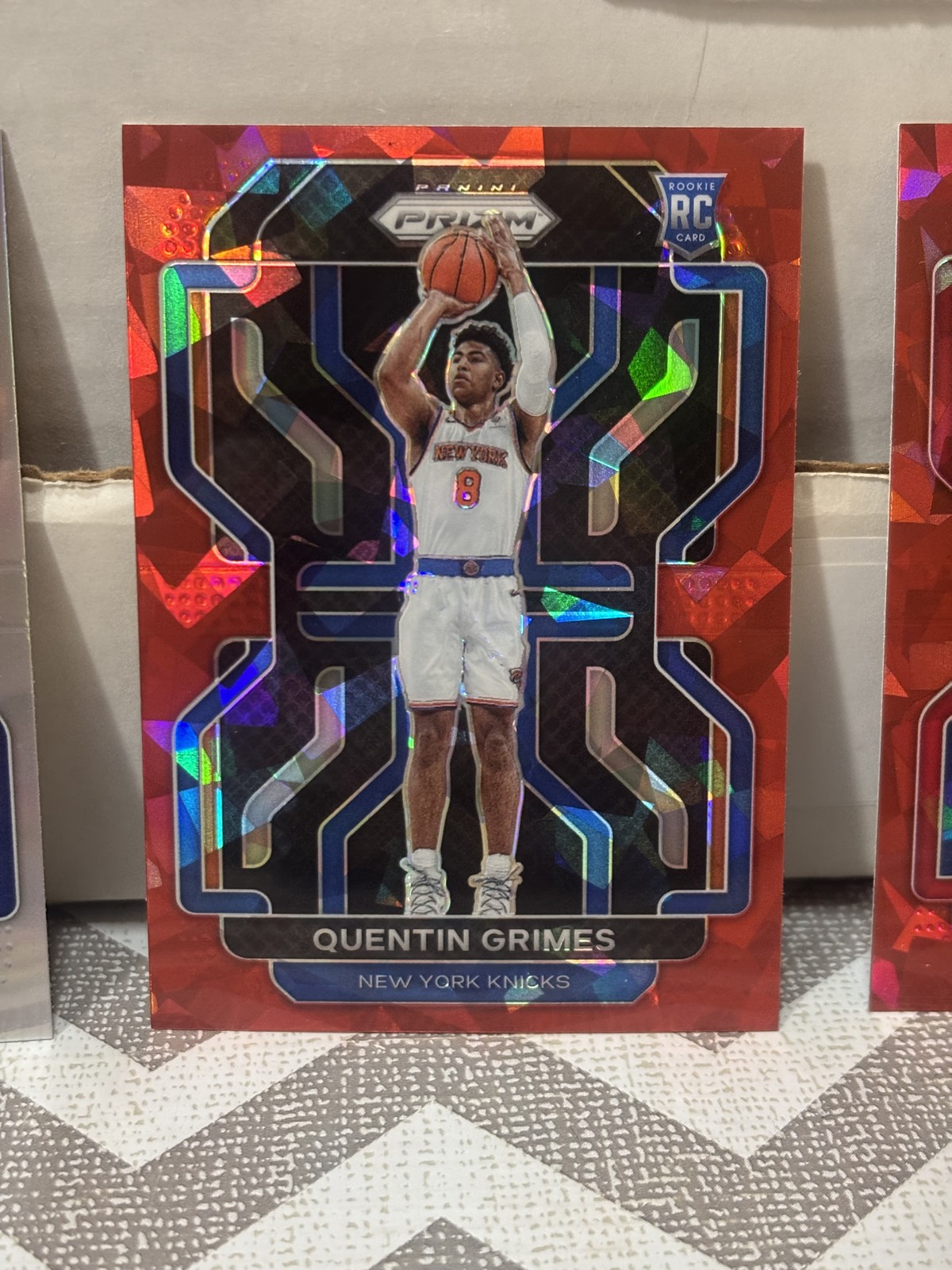 2021-22 Panini Prizm - Quentin Grimes #285 Red Ice Prizm (RC)