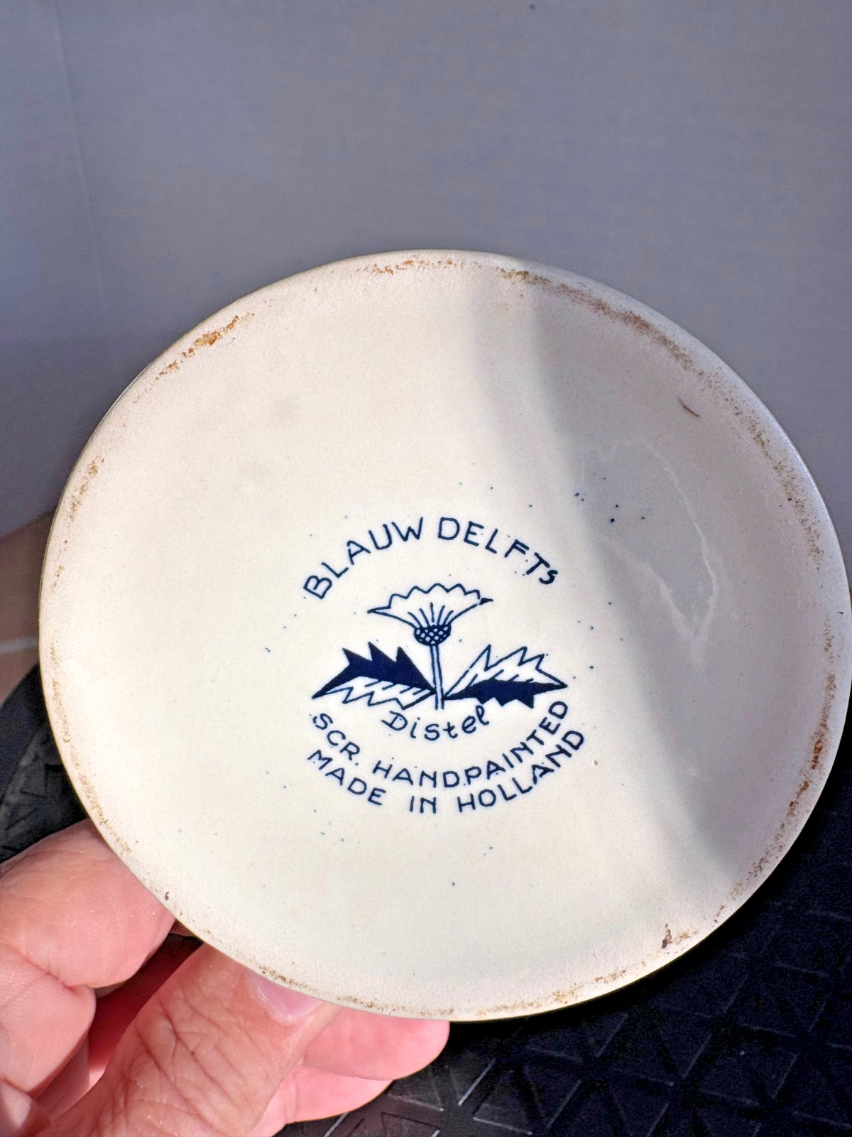 Vintage Blauw Delfts 5 inch Mug, Handpainted, Made in Holland