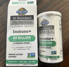 Dr Formulated Platinum Immune+ Probiotics 30 Count Digestive Health 90 Billion