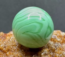 Vintage West Virginia Layered Swirl Marble - Mint Green - .61" Excellent