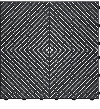 Ribtrax Smooth PRO Interlocking Garage Floor Tiles, 15.75 x 15.75 Black 24PK