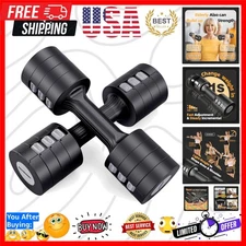 Fast Adjustable Dumbbells Set - 10 lbs Total with Safety Lock & Non-Slip Handle