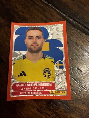 2026 Panini FIFA World Cup Stickers #SWE4 Gabriel Gudmundsson Red Crumble