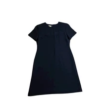 VTG Y2K Talbots Midi Dress Size 10P Petite Career LBD Little Black Dress Lined