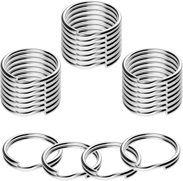 SchlüSselringe 25 StüCk 25Mm Metall SchlüSselanhäNger Ringe DIY-image