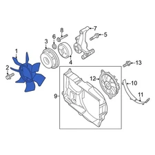 For Nissan Titan 2004-2015 Nissan 21060ZQ50A Engine Cooling Fan Clutch Blade
