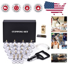 Professional Acupoint Cupping Therapy Kit with Vacuum Pump - 22 Cups Included