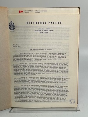 Reference Papers. Information Division. Drei Bände im Konvolut. (= Department of