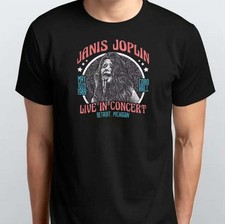 Image of Janis Joplin Live Unisex T-SHIRT S M L XL XXL 3 4 XL Black