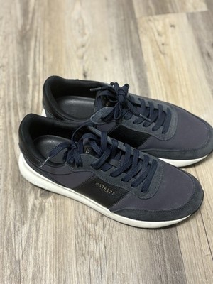 HACKETT Men's Blue Mesh/Suede Navy Snekaers Size 42