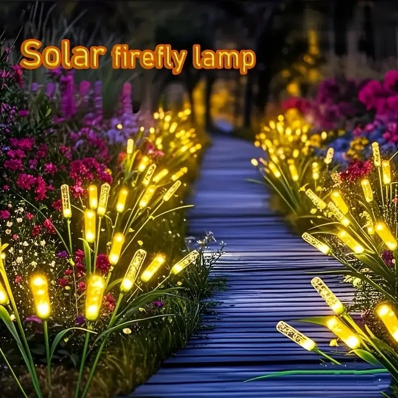 Garden Solar Firefly Lights Waterproof Swaying Lamp Outdoor Landscape Lawn Decor