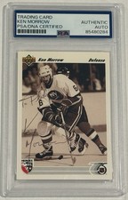 Ken Morrow Signed 1992 Upper Deck Heroes of the NHL #637 PSA Authentic Autograph