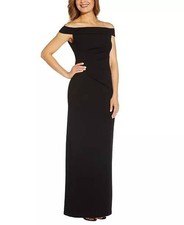 Adrianna Papell Matte Jersey Long Black Dress – Size 6 – NWT – $229