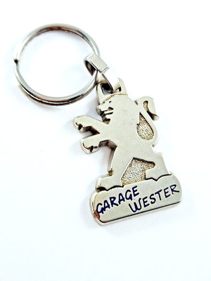 SCHLÜSSELANHÄNGER - PEUGEOT Garage WESTER Metall LACKIERT 2000er - 206 306 406 107 207 307