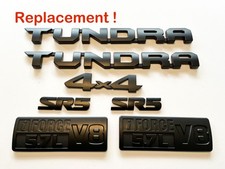 7PCS Black out Emblem Badge Kit 2014-2021 FOR TOYOTA TUNDRA SR5 4X4 V8 5.7L Logo