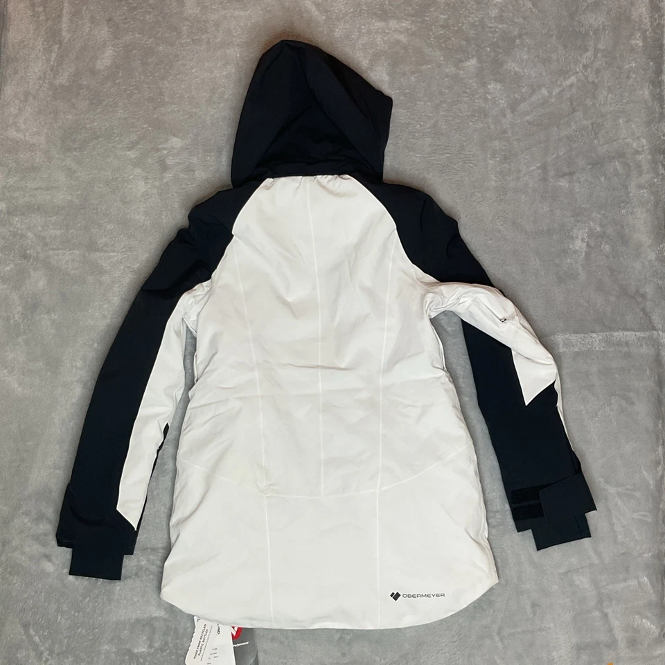 Obermeyer First Chair Ski Snowboard Jacket Womens Size 4 White Black - Image 2 of 4
