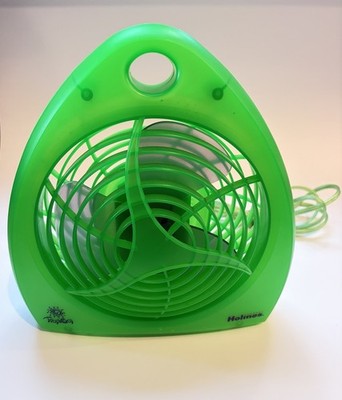 90s Holmes Tropicool  Desktop Electric Fan Green Vintage Tested Works Great